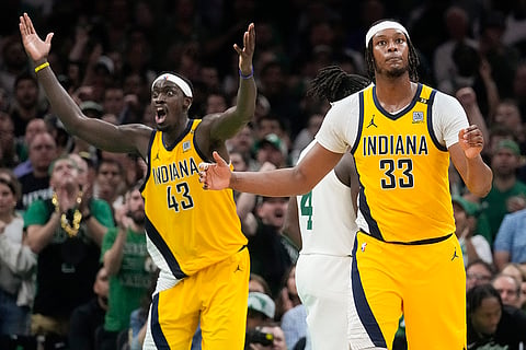 Pascal Siakam and Myles Turner